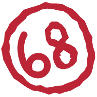 68 logo mark icon